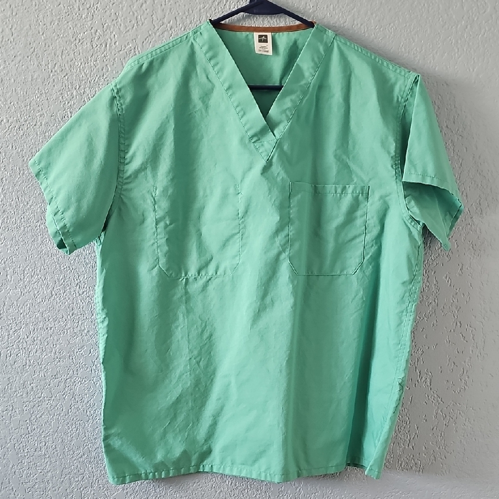 Unisex Medline OR Green Scrub Top